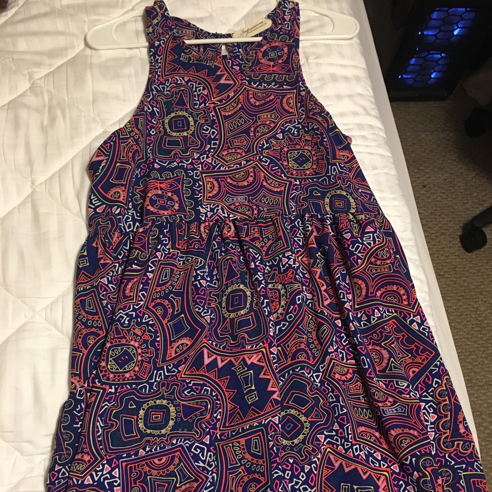 Blue/multi colored shift dress